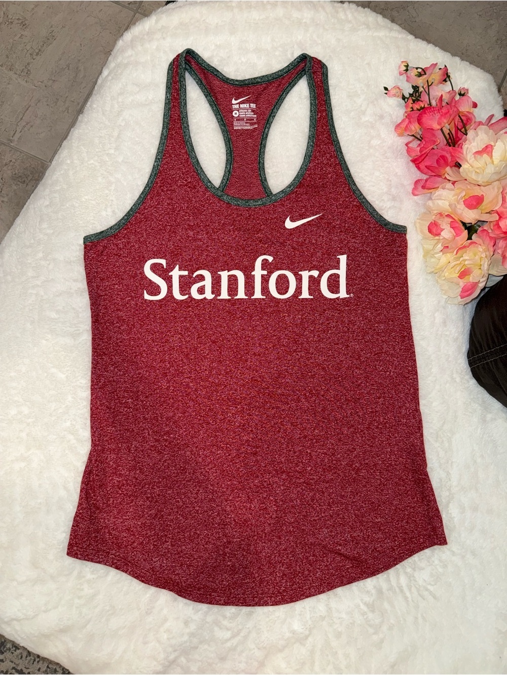 2 x 20$ Nike Women's Stanford Cardinal Racerback Tank with Heathered Maroon